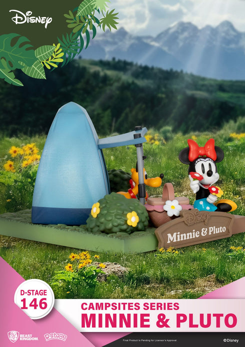 Beast Kingdom Disney Campsite Series Minnie & Pluto D-Stage PVC Diorama Statue