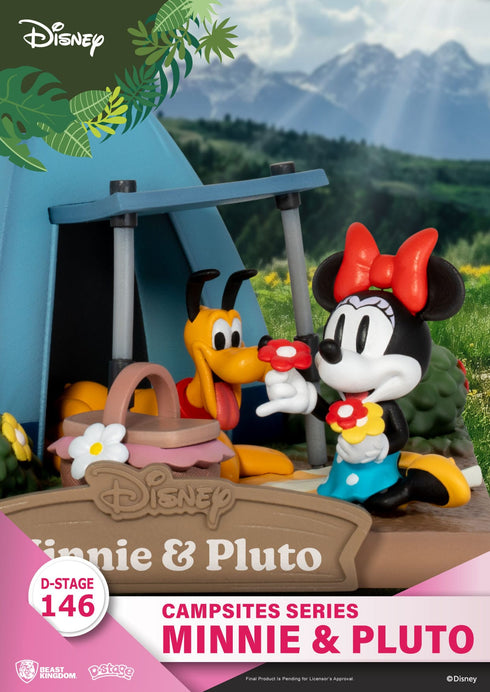 Beast Kingdom Disney Campsite Series Minnie & Pluto D-Stage PVC Diorama Statue