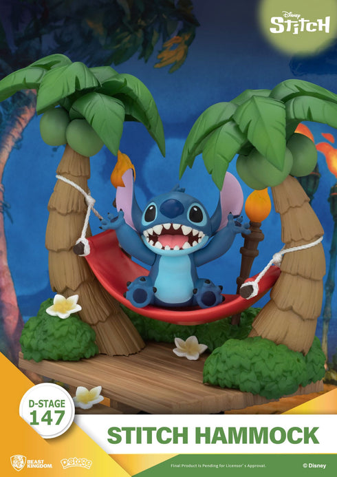 Beast Kingdom Disney Lilo & Stitch Stitch Hammock PVC Diorama Statue