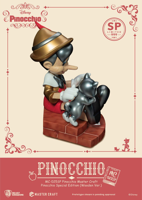 Beast Kingdom Pinocchio Wooden Version (Special Edition) - Disney - MC-025SP - Master Craft Collectible Statue