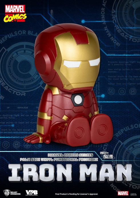 Beast Kingdom Iron Man Piggy Bank - Marvel Comics - Palm Sized Vinyl Collectible