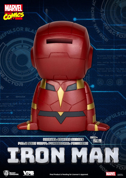 Beast Kingdom Iron Man Piggy Bank - Marvel Comics - Palm Sized Vinyl Collectible