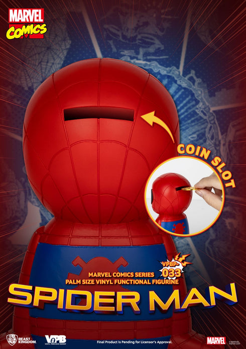Beast Kingdom Spider-Man Piggy Bank - Marvel Comics - Palm Sized Vinyl Collectible