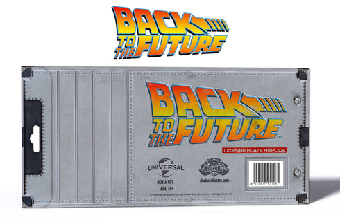 Doctor Collector Outatime DeLorean License Plate - Back To The Future - Collectible Replica