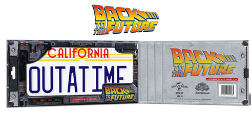 Doctor Collector Outatime DeLorean License Plate - Back To The Future - Collectible Replica
