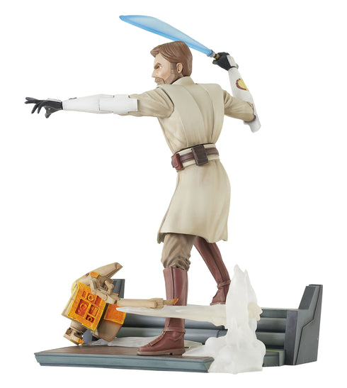 Gentle Giant Star Wars The Clone Wars Deluxe Gallery General Obi-Wan Kenobi PVC Statue