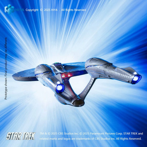 Hiya Toys Star Trek Strange 2009 REPLICAart Series Light Up Starship SS Enterprise NCC-1701 Replica