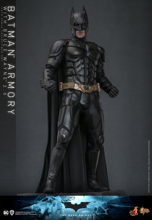 Hot Toys Batman Armory with Bruce Wayne (2.0) - Batman: The Dark Knight - MMS750 - 1/6 Scale Collectible Figure Set