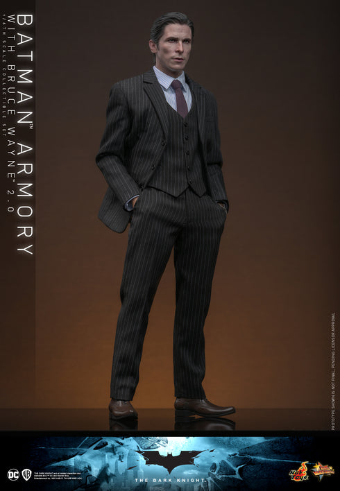 Hot Toys Batman Armory with Bruce Wayne (2.0) - Batman: The Dark Knight - MMS750 - 1/6 Scale Collectible Figure Set