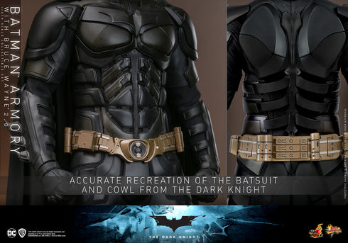 Hot Toys Batman Armory with Bruce Wayne (2.0) - Batman: The Dark Knight - MMS750 - 1/6 Scale Collectible Figure Set