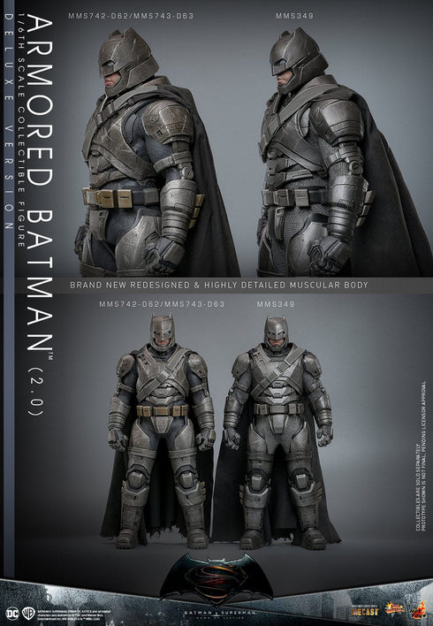 Hot Toys Batman v Superman: Dawn of Justice Movie Masterpiece Armored Batman 2.0 (Deluxe Version) 1/6 Action Figure