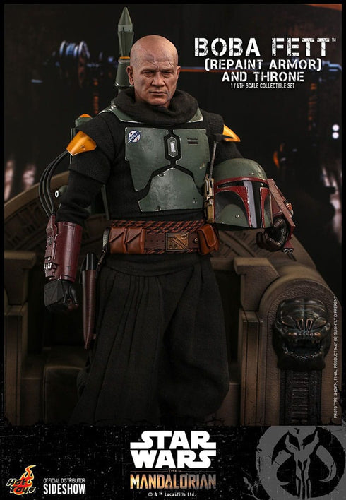 Hot Toys Boba Fett (Repaint Armor) and Throne Special Edition - Star Wars The Mandalorian - TMS056B - 1/6 Scale Collectible Figure