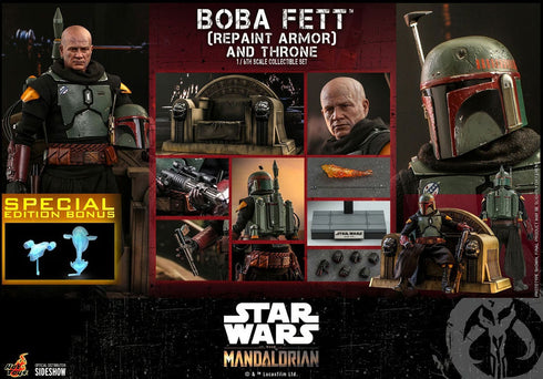 Hot Toys Boba Fett (Repaint Armor) and Throne Special Edition - Star Wars The Mandalorian - TMS056B - 1/6 Scale Collectible Figure