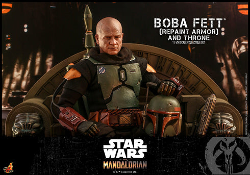 Hot Toys Boba Fett (Repaint Armor) and Throne Special Edition - Star Wars The Mandalorian - TMS056B - 1/6 Scale Collectible Figure