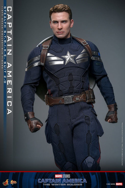 Hot Toys Captain America: The Winter Soldier Movie Masterpiece Captain America (Stealth S.T.R.I.K.E. Suit) 1/6 Figure