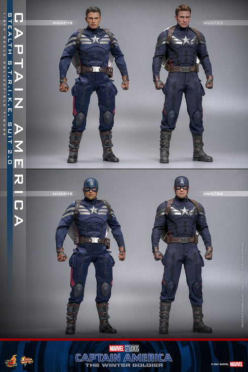 Hot Toys Captain America: The Winter Soldier Movie Masterpiece Captain America (Stealth S.T.R.I.K.E. Suit) 1/6 Figure