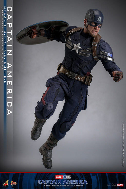 Hot Toys Captain America: The Winter Soldier Movie Masterpiece Captain America (Stealth S.T.R.I.K.E. Suit) 1/6 Figure