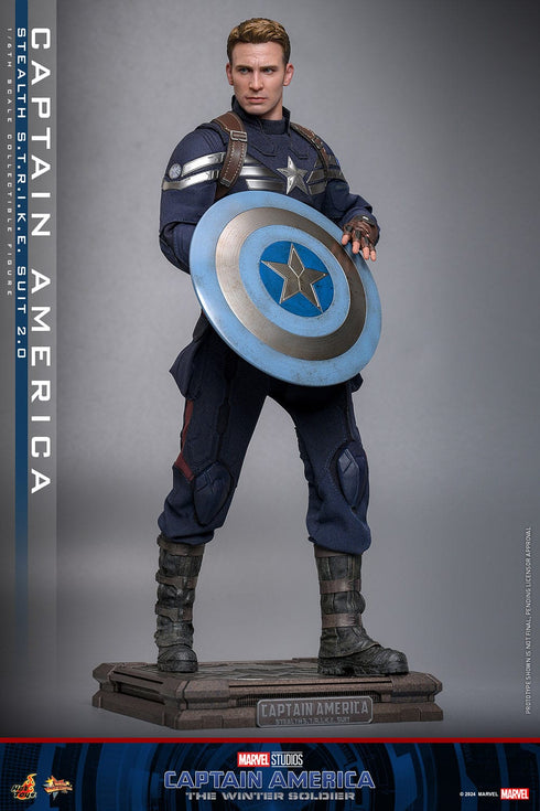 Hot Toys Captain America: The Winter Soldier Movie Masterpiece Captain America (Stealth S.T.R.I.K.E. Suit) 1/6 Figure