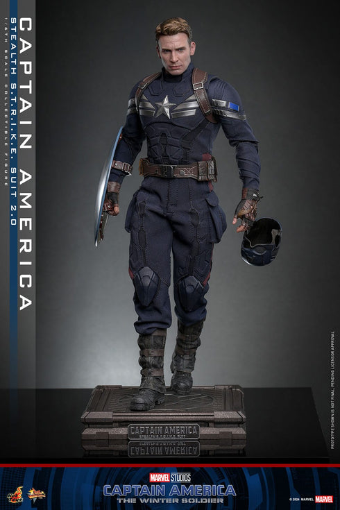 Hot Toys Captain America: The Winter Soldier Movie Masterpiece Captain America (Stealth S.T.R.I.K.E. Suit) 1/6 Figure