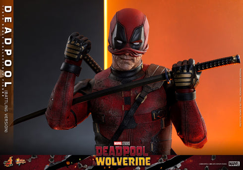 Hot Toys Deadpool (Battling Version) - Deadpool & Wolverine - MMS782 - 1/6 Scale Collectible Figure