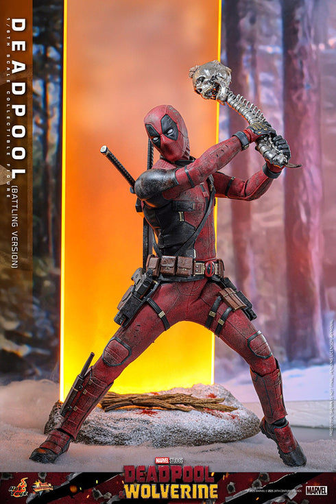 Hot Toys Deadpool (Battling Version) - Deadpool & Wolverine - MMS782 - 1/6 Scale Collectible Figure