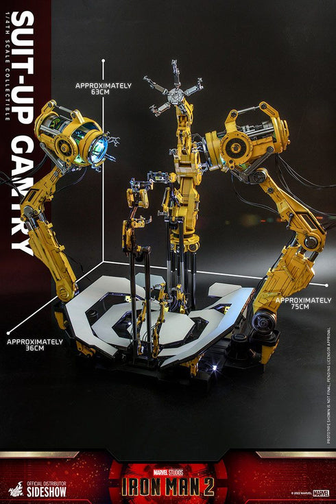 Hot Toys Iron Man Mark IV & Suit-Up Gantry - Iron Man 2 - QS020 & ACS02 - 1/4 Scale Collectible Figure Set