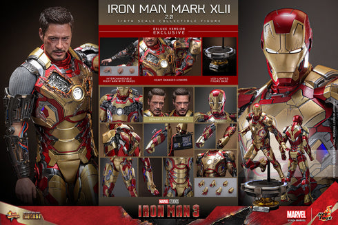 Hot Toys Iron Man Mark XLII (2.0) Deluxe - Iron Man 3 - MMS759D66 - Diecast 1/6 Scale Collectible Figure