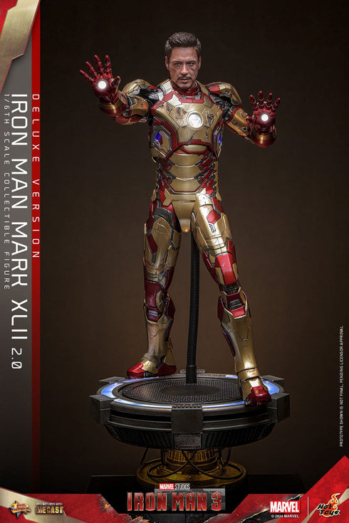 Hot Toys Iron Man Mark XLII (2.0) Deluxe - Iron Man 3 - MMS759D66 - Diecast 1/6 Scale Collectible Figure