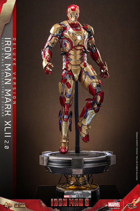 Hot Toys Iron Man Mark XLII (2.0) Deluxe - Iron Man 3 - MMS759D66 - Diecast 1/6 Scale Collectible Figure