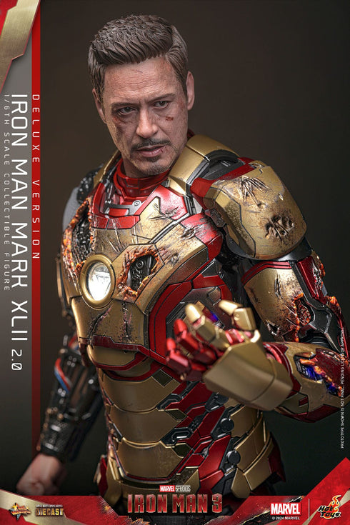 Hot Toys Iron Man Mark XLII (2.0) Deluxe - Iron Man 3 - MMS759D66 - Diecast 1/6 Scale Collectible Figure