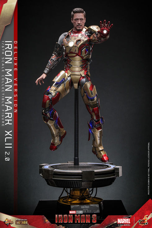 Hot Toys Iron Man Mark XLII (2.0) Deluxe - Iron Man 3 - MMS759D66 - Diecast 1/6 Scale Collectible Figure