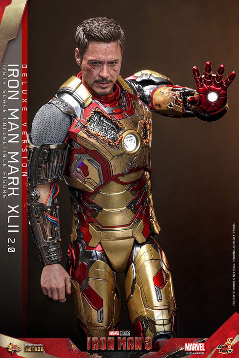 Hot Toys Iron Man Mark XLII (2.0) Deluxe - Iron Man 3 - MMS759D66 - Diecast 1/6 Scale Collectible Figure