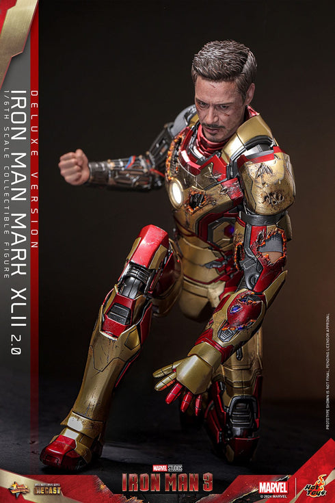 Hot Toys Iron Man Mark XLII (2.0) Deluxe - Iron Man 3 - MMS759D66 - Diecast 1/6 Scale Collectible Figure