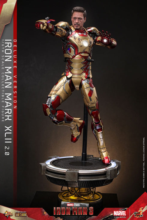Hot Toys Iron Man Mark XLII (2.0) Deluxe - Iron Man 3 - MMS759D66 - Diecast 1/6 Scale Collectible Figure