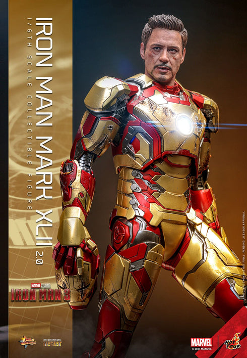 Hot Toys Iron Man Mark XLII (2.0) - Iron Man 3 - MMS758D65 - Diecast 1/6 Scale Collectible Figure