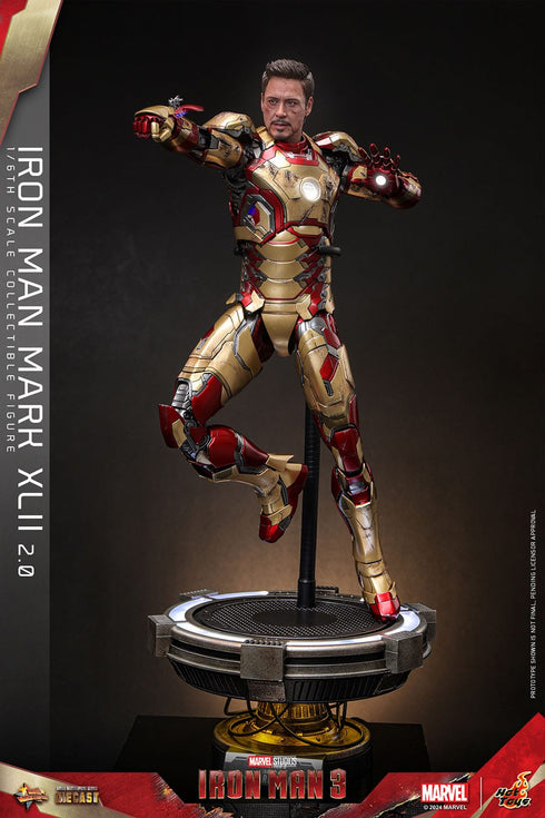 Hot Toys Iron Man Mark XLII (2.0) - Iron Man 3 - MMS758D65 - Diecast 1/6 Scale Collectible Figure