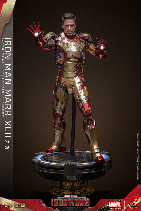 Hot Toys Iron Man Mark XLII (2.0) - Iron Man 3 - MMS758D65 - Diecast 1/6 Scale Collectible Figure