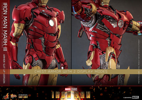 Hot Toys Iron Man Mark III (Armor Suit Up Version) - Iron Man - MMS825D72 - Diecast 1/6 Scale Collectible Figure