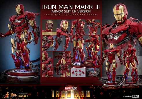 Hot Toys Iron Man Mark III (Armor Suit Up Version) - Iron Man - MMS825D72 - Diecast 1/6 Scale Collectible Figure