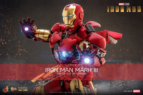 Hot Toys Iron Man Mark III (Armor Suit Up Version) - Iron Man - MMS825D72 - Diecast 1/6 Scale Collectible Figure