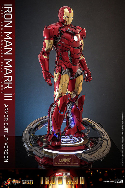 Hot Toys Iron Man Mark III (Armor Suit Up Version) - Iron Man - MMS825D72 - Diecast 1/6 Scale Collectible Figure