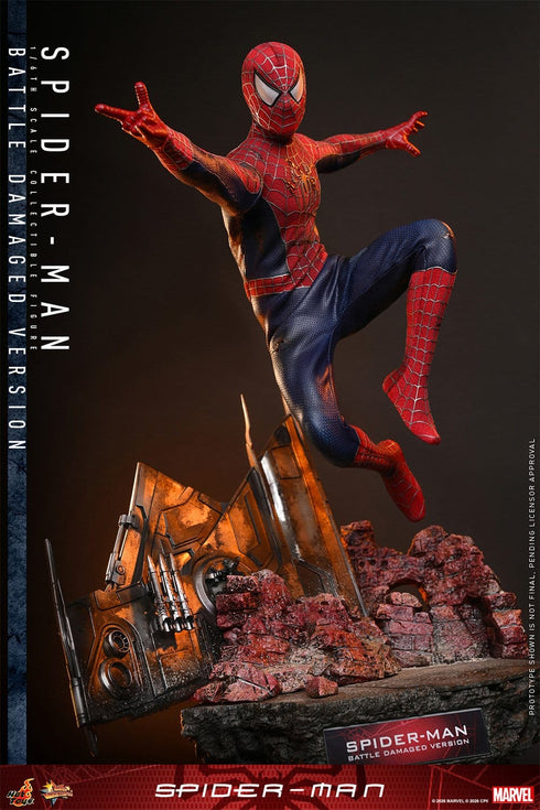Hot Toys Spider-Man (Battle Damaged Version) - Spider-Man - MMS859 - 1/6 Scale Collectible Figure