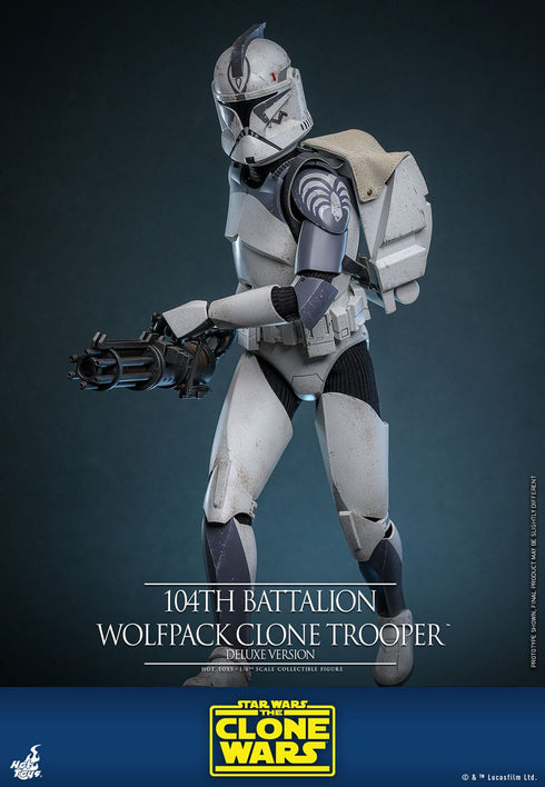 Hot Toys 104th Battalion Wolfpack Clone Trooper Deluxe Version - Star Wars: The Clone Wars - TMS143 - 1/6 Scale Collectible Figure