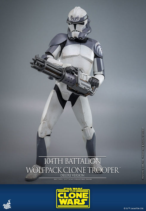 Hot Toys 104th Battalion Wolfpack Clone Trooper Deluxe Version - Star Wars: The Clone Wars - TMS143 - 1/6 Scale Collectible Figure