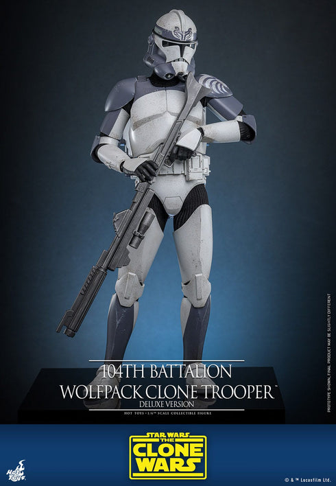 Hot Toys 104th Battalion Wolfpack Clone Trooper Deluxe Version - Star Wars: The Clone Wars - TMS143 - 1/6 Scale Collectible Figure