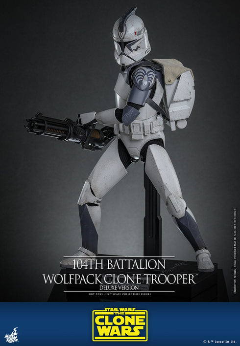 Hot Toys 104th Battalion Wolfpack Clone Trooper Deluxe Version - Star Wars: The Clone Wars - TMS143 - 1/6 Scale Collectible Figure