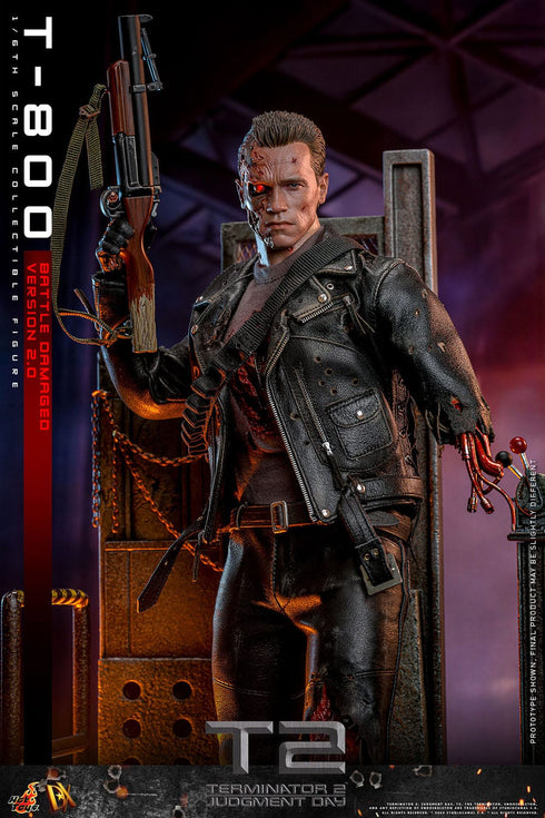 Hot Toys Terminator 2 Movie Masterpiece T-800 Battle Damaged Version 2.0 1/6 Action Figure