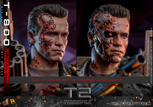 Hot Toys Terminator 2 Movie Masterpiece T-800 Battle Damaged Version 2.0 1/6 Action Figure