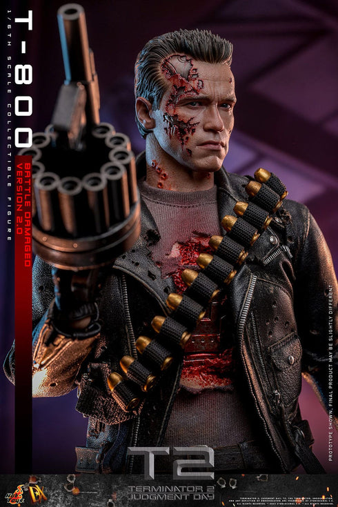 Hot Toys Terminator 2 Movie Masterpiece T-800 Battle Damaged Version 2.0 1/6 Action Figure