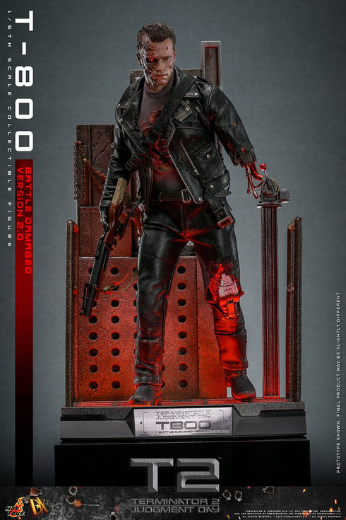 Hot Toys Terminator 2 Movie Masterpiece T-800 Battle Damaged Version 2.0 1/6 Action Figure